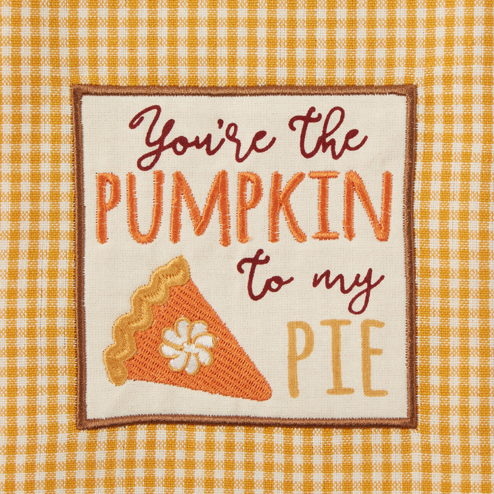 Assorted Autumn Gingham Embellished Dishtowel (Set of 3)