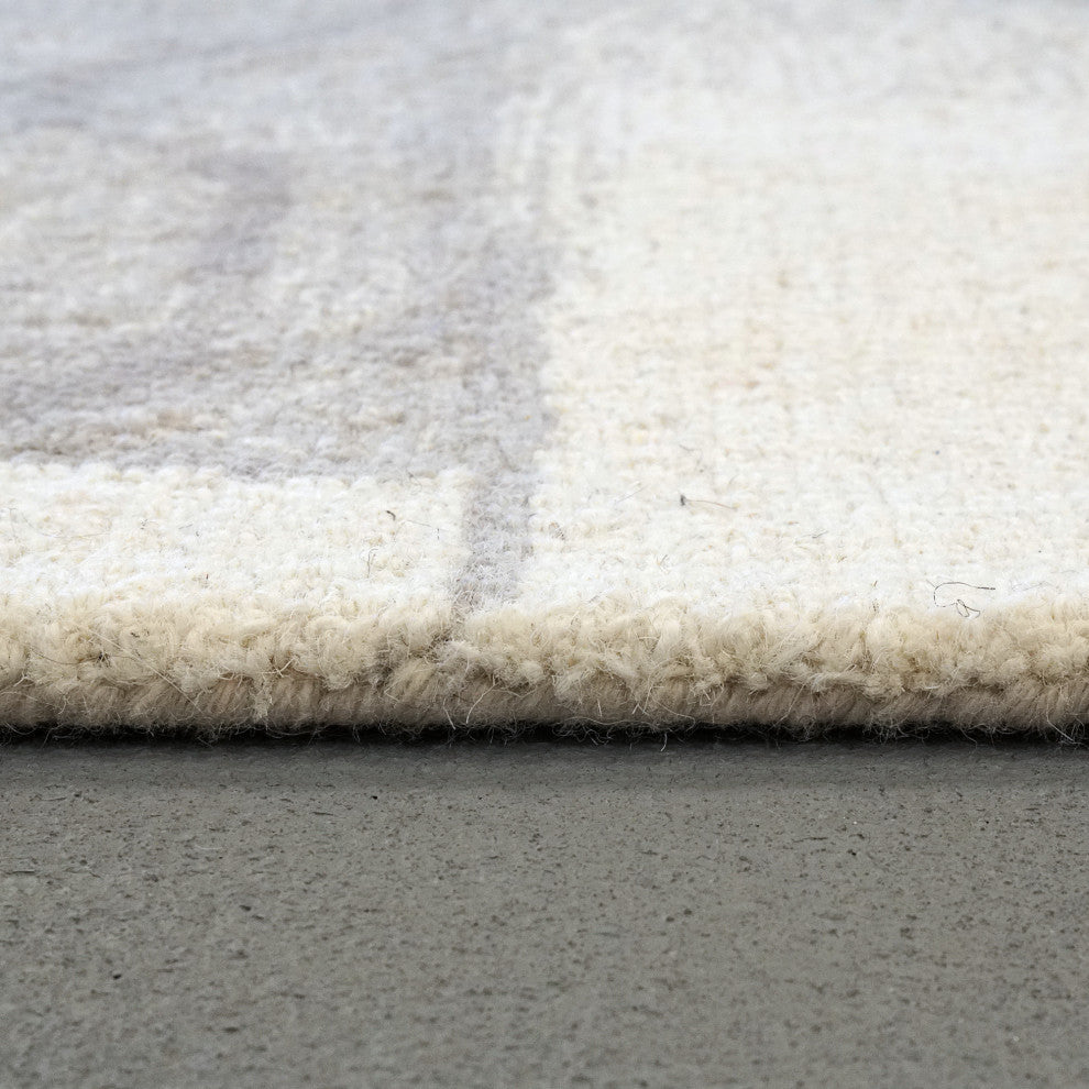 Dynamic Rugs Graphite 8x10 Wool Handmade Area Rug 5445-990 Gray/Stone