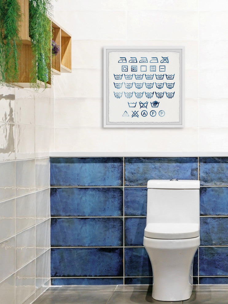 "Wash Setting Guide" Framed Painting Print, 12x12