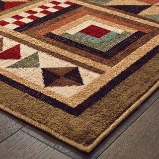 Wilder Southwest Lodge Brown/Multi Area Rug, 6'7"x9'2"