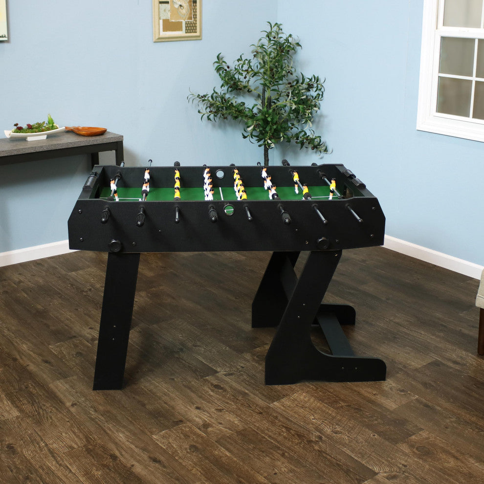 Sunnydaze Compact 48-Inch Folding Foosball Game Table - Create a Game Room