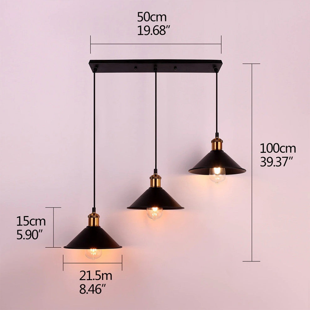 Industrial Retro Iron Pendant Light for Bar, Kitchen, Restaurant, L3t