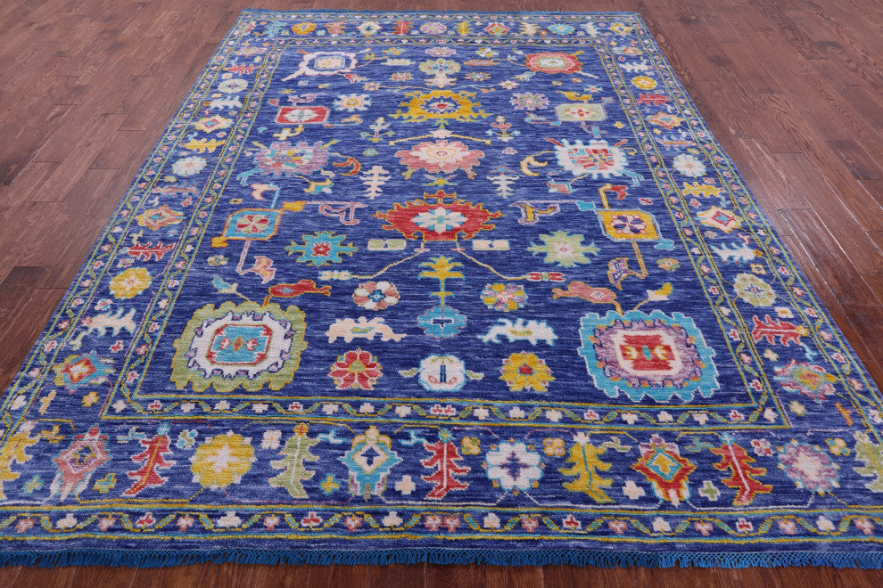 Turkish Oushak Hand-Knotted Rug 7' 10" X 9' 11" - Q15683