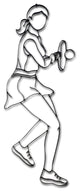 Metal Tennis Player Wall Decor and Sculpture
