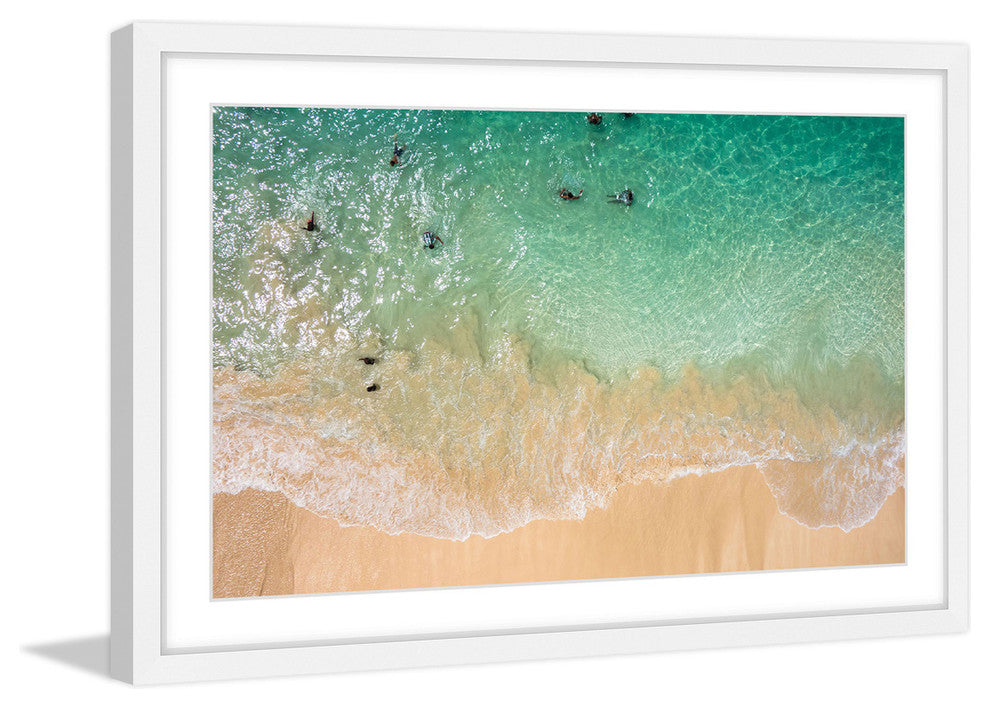 "Splash Near Shore" Framed Painting Print
