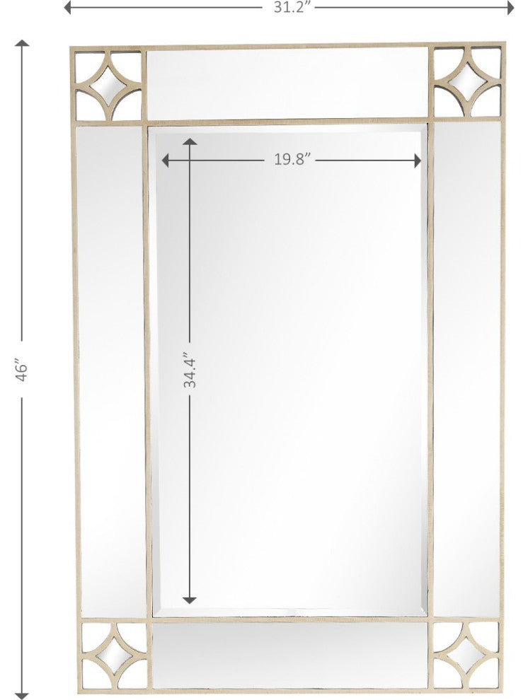 Champagne Finish Wall Mirror