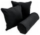 Solid Twill Throw Pillows With Inserts, 3-Piece Set, Red