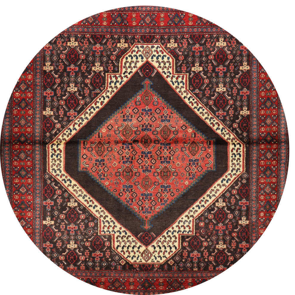 Ahgly Company Indoor Round Traditional Area Rugs, 4' Round