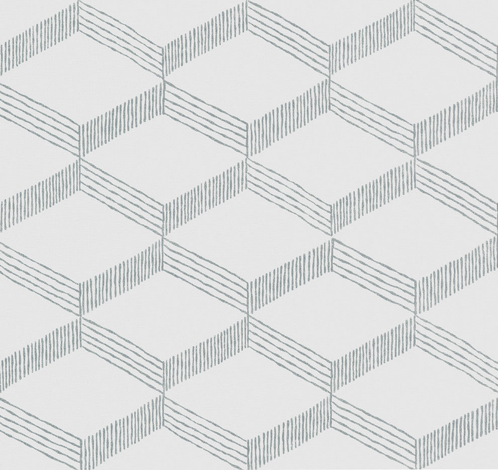 Palisades Paperweave Smokey Blue Wallpaper