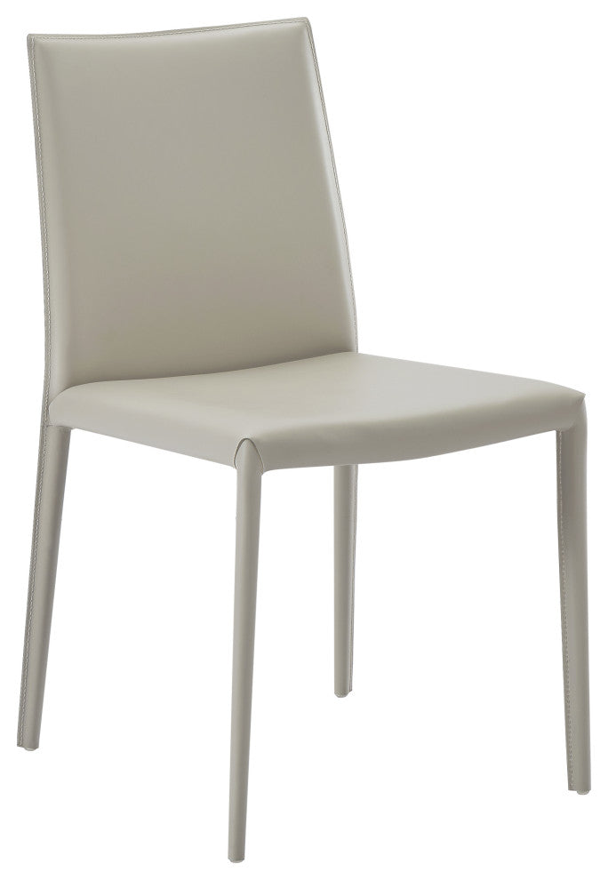 Elite Living Prima, Set of 2, Mid-Century Modern Dining Chair, Stone