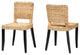 Karina Rattan Dining Chairs, Set of 2, Dark Brown