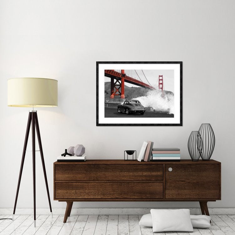 "Under the Golden Gate Bridge, San Francisco (BW)"  by Gasoline Images, 44x32"