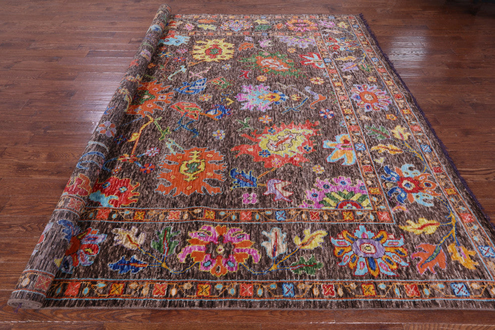 10' Square Turkish Oushak Handmade Wool Rug - Q16115