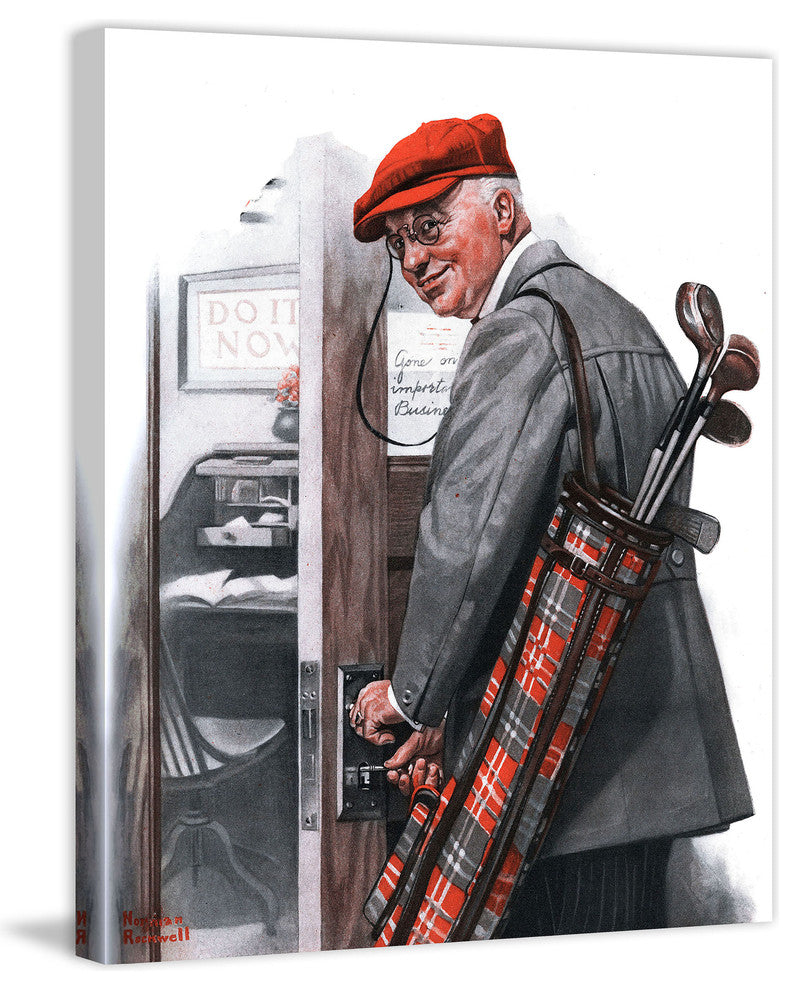 "Important Business" Painting Print on Canvas by Norman Rockwell