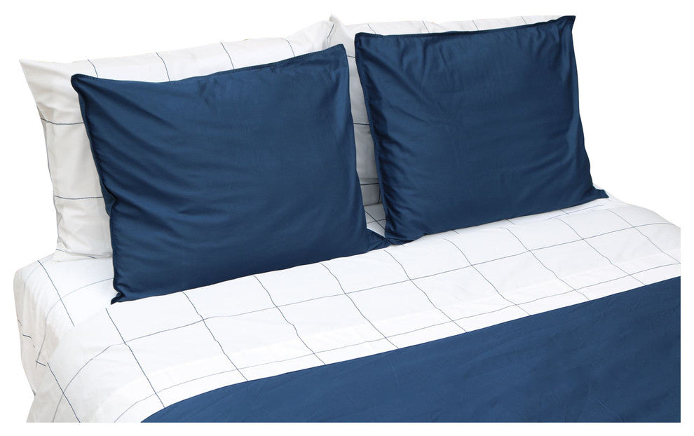 Solid Matte Sateen Comforter Set, Navy, Twin, Twin XL