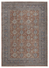 Weave & Wander Gilford Rust/Blue 9'6"x12'7" Power Loomed Area Rug