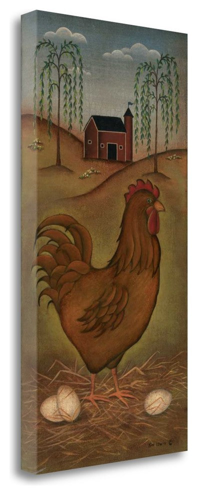 "Hen" By Kim Lewis, Fine Art Giclee Print on Gallery Wrap Canvas, Ready to Hang
