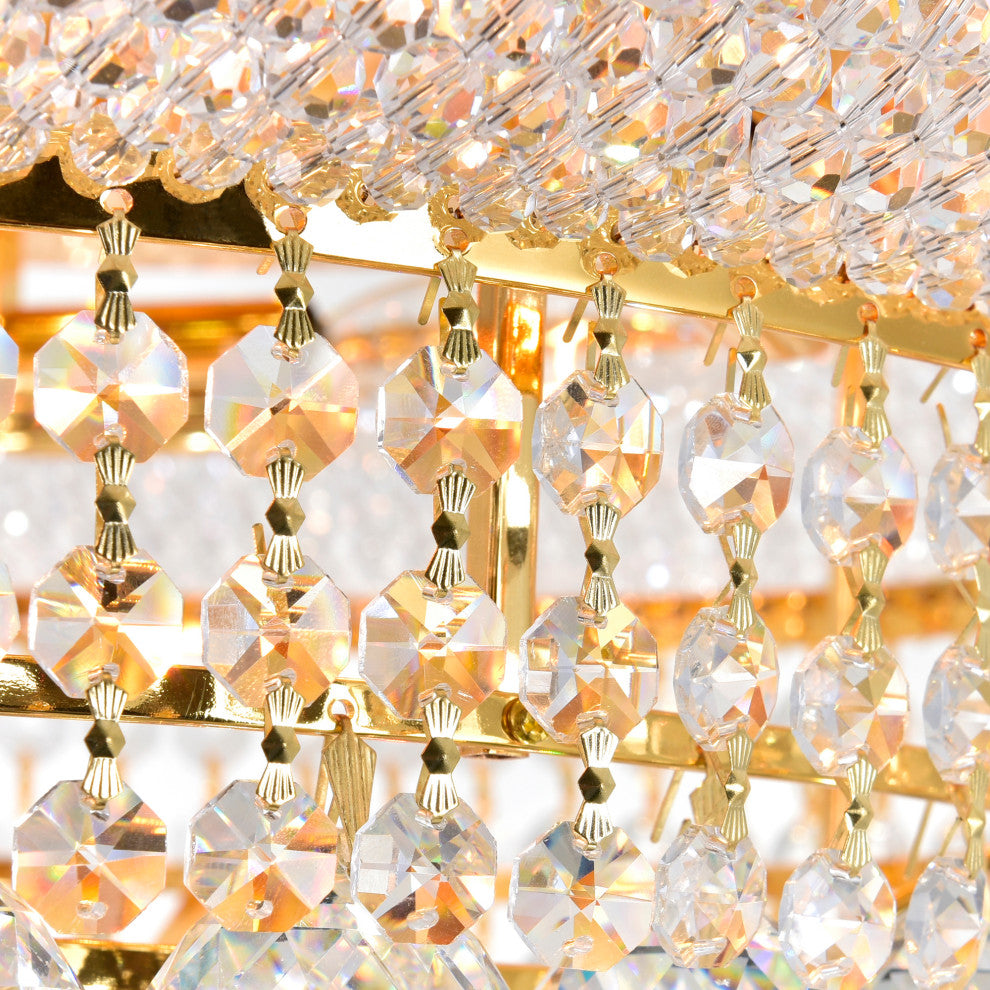 Empire 18 Light Down Chandelier With Gold Finish