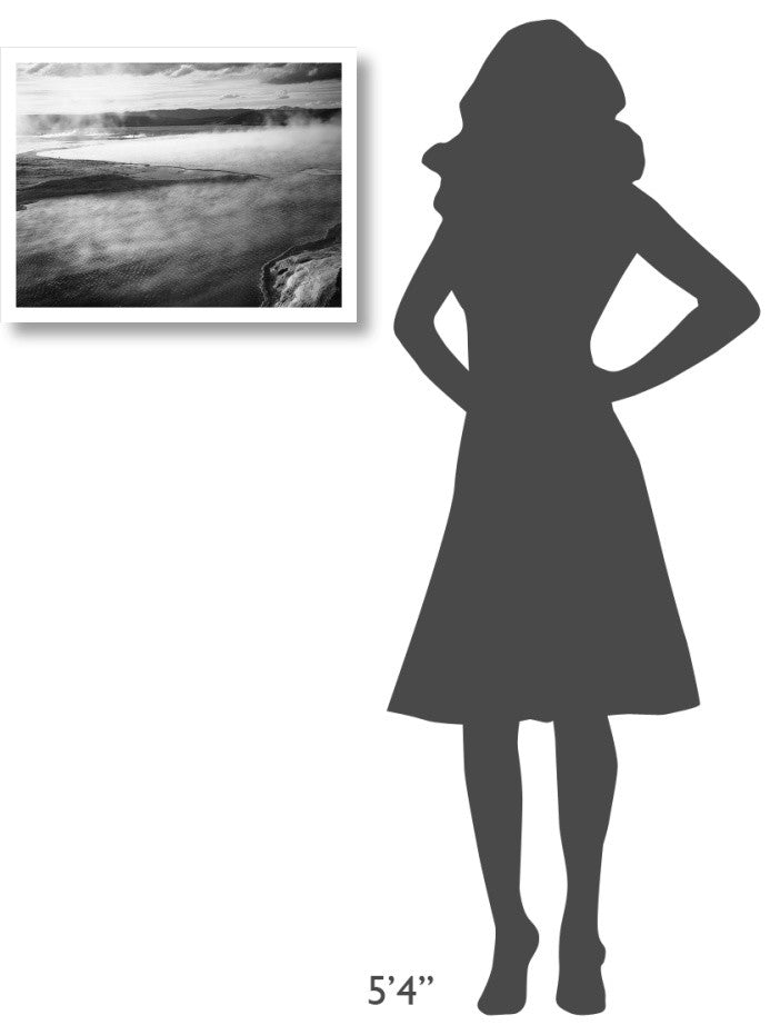"Fountain Geyser Pool, Yellowstone National Park, 1941-1942" Paper Art, 24"x19"