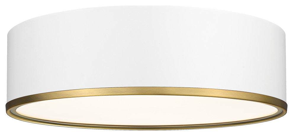 Zlite 2303F4-MW-RB 4-Light Flush Mount, Matte White