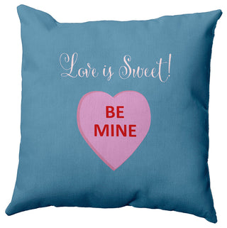 Love Is Sweet Decorative Throw Pillow, Chambray, 18"x18"