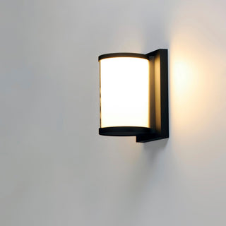 Maxim 52126WT Barrel 10" Tall LED Wall Sconce - Black