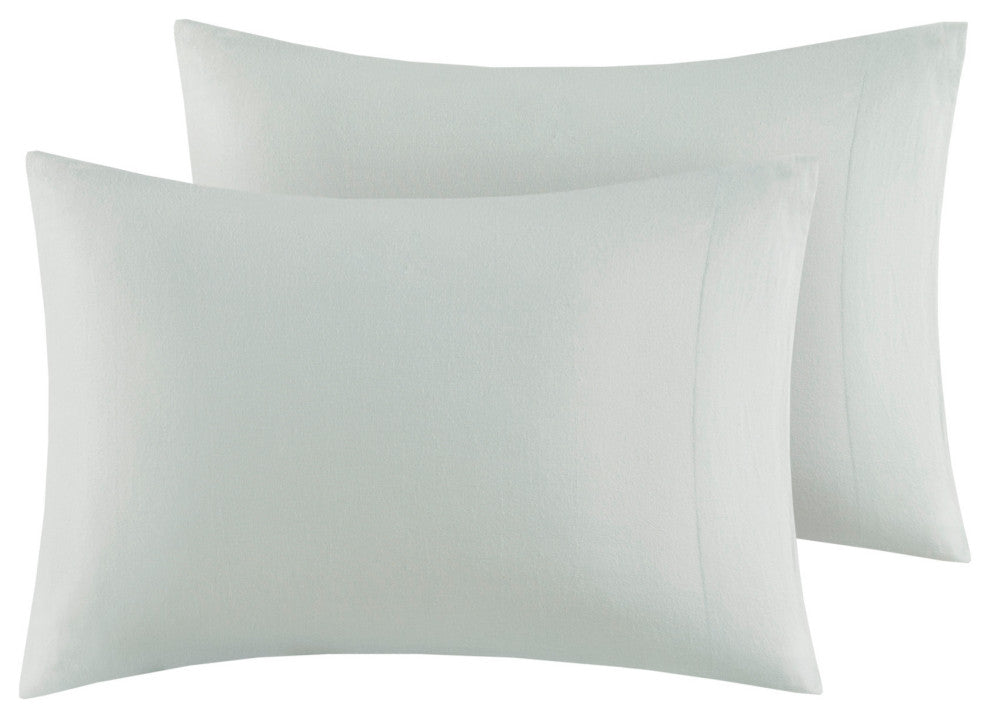 Beautyrest Oversized Flannel 4 Piece Sheet Set, Seafoam Solid