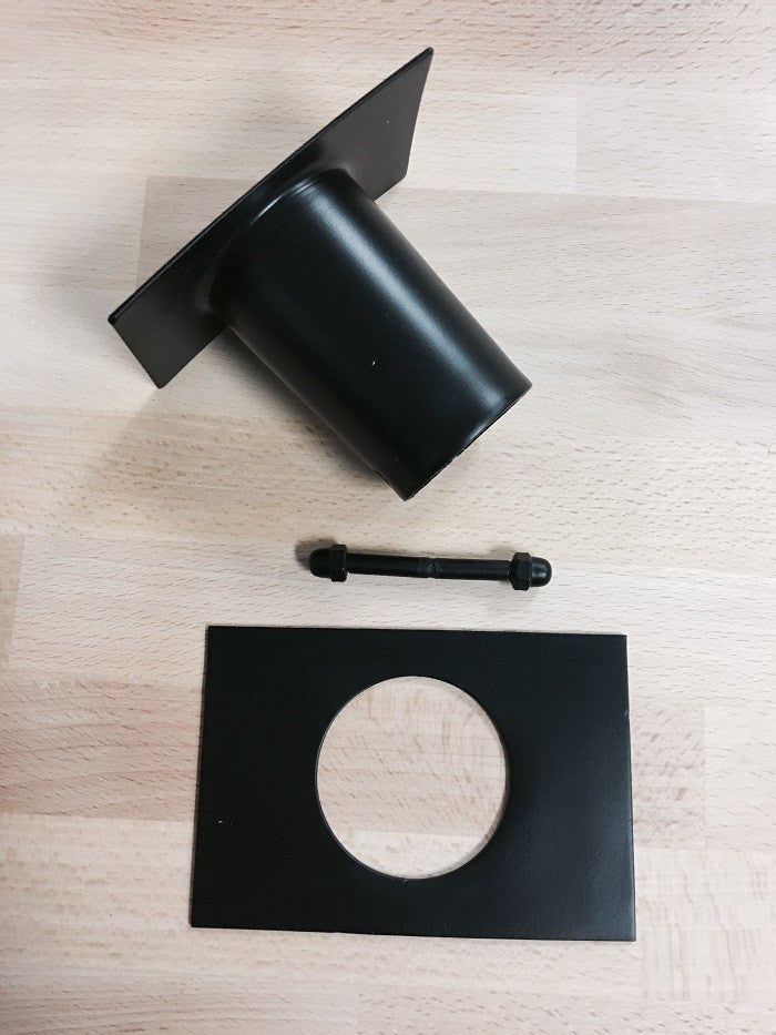 Black Large Aluminum Link Rain Chain With Installation Kit, 10'