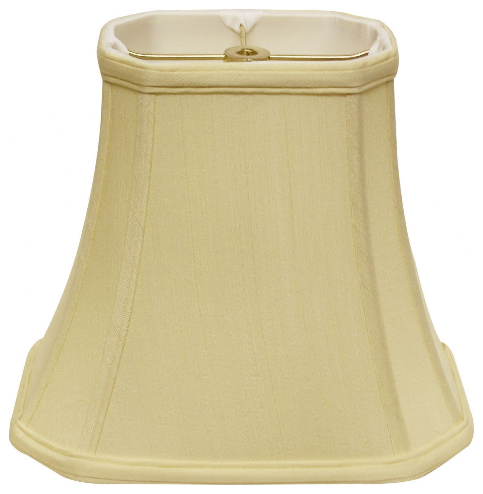 10" Antique White Slanted Rectangle Bell Monay Shantung Lampshade
