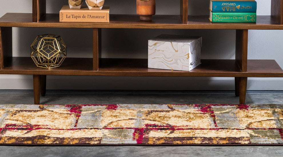Unique Loom Multicolored Barista Catuai 2' 2 x 6' 0 Runner Rug
