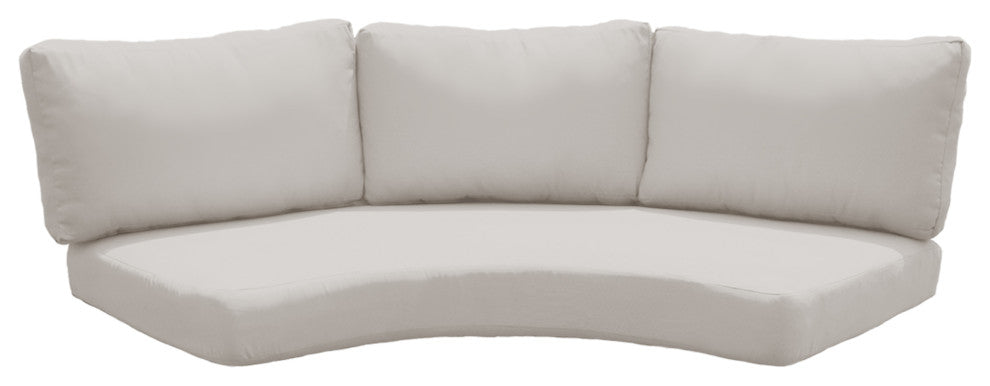 6" High Back Cushions for Curved Armless Sofa