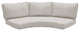 6" High Back Cushions for Curved Armless Sofa