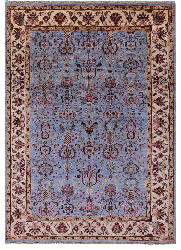 6' 10" X 9' 10" Handmade Persian Tabriz Wool Rug Q7558
