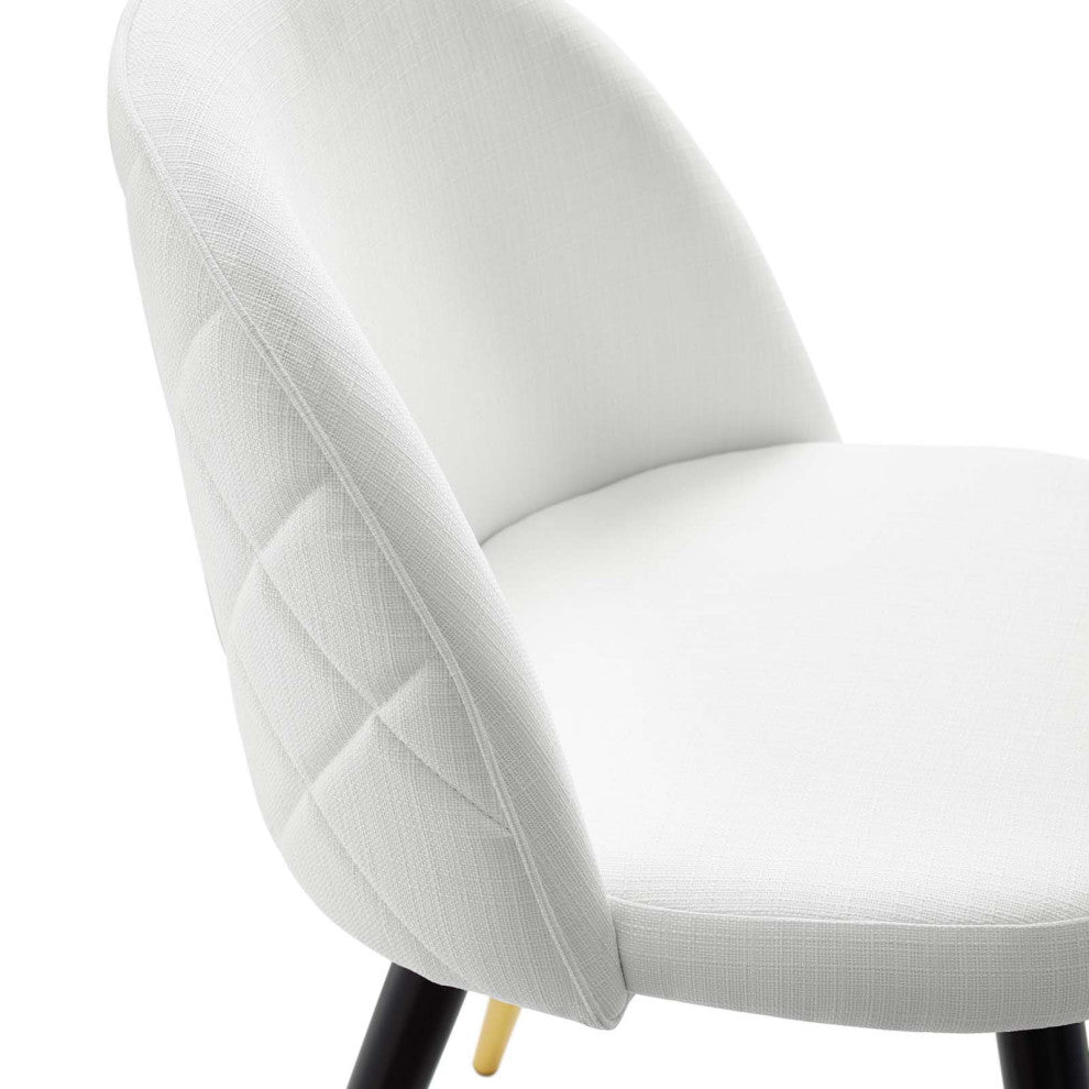 Cordial Upholstered Fabric Dining Chairs - Set of 2-White