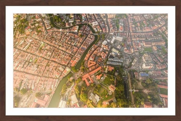 "Arial Neighborhood" Framed Painting Print, 24"x16"