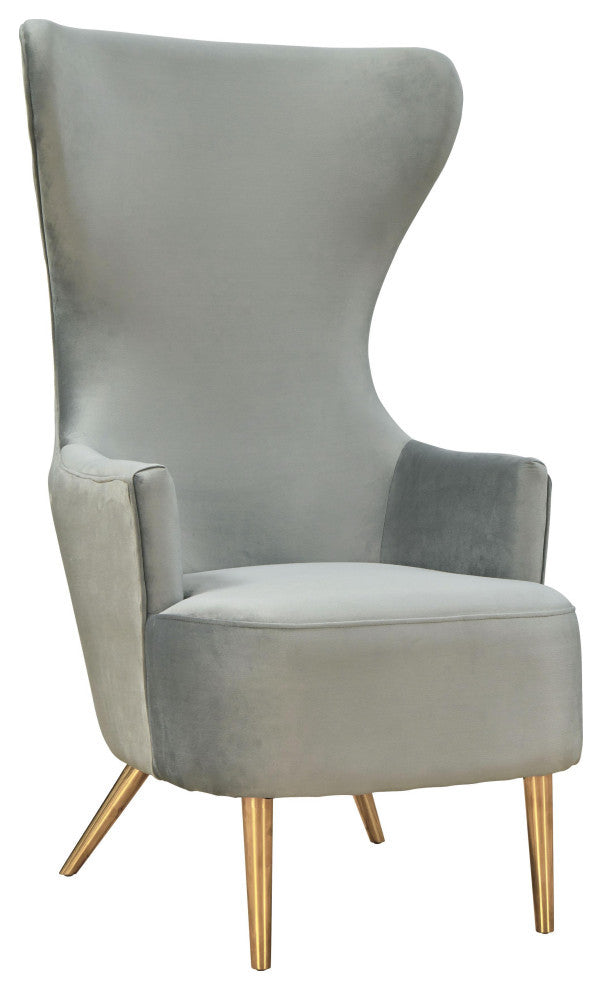 Julia Grey Wingback Chair - Grey