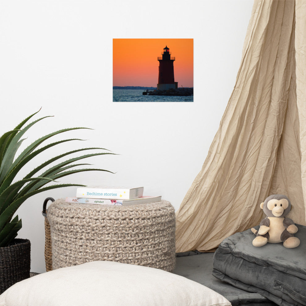 Sunset at Henlopen State Park 3 Landscape Photo Unframed Wall Art Print, 11" X 14"
