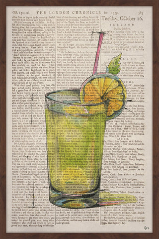 "Orange Cocktail" Framed Painting Print, 16"x24"