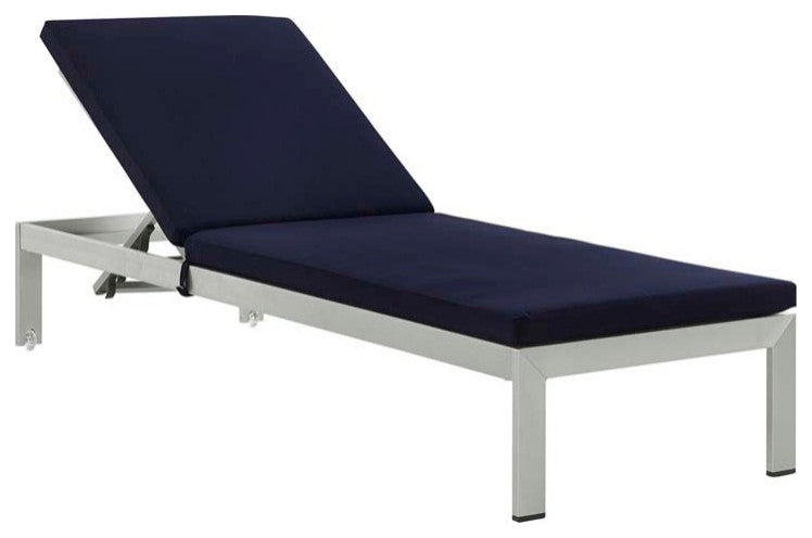 Shore Chaise with Cushions Outdoor Patio Aluminum, Set of 2