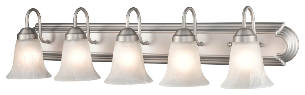 5 Light 36" Satin Nickel Vanity Light