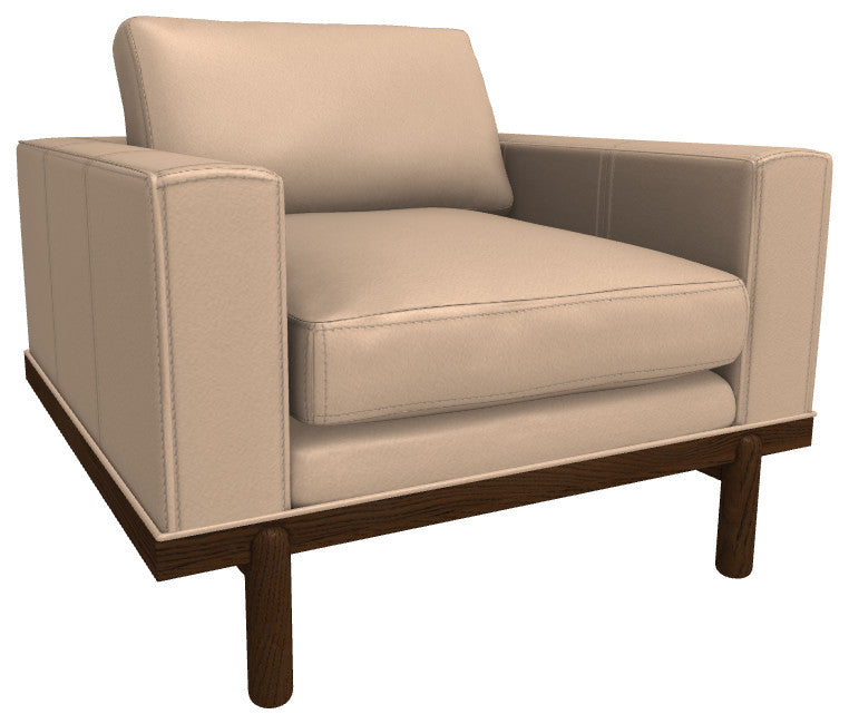 Cantor Leather Chair, Finish Shown: Pumpernickel, Leather Shown: Marcona