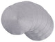 DII Metallic Silver Round Polypropylene Woven Placemat, Set of 6