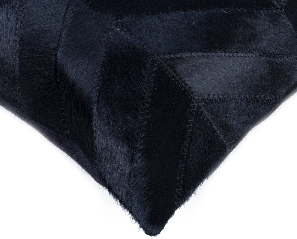 Torino Chevron Pillow, Black, 12"x20"