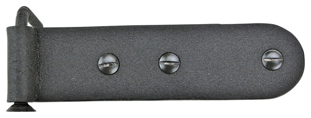 Black Shutter Gate Strap Hinge 4" L Galvanized Steel Wrought Iron Pack of 3