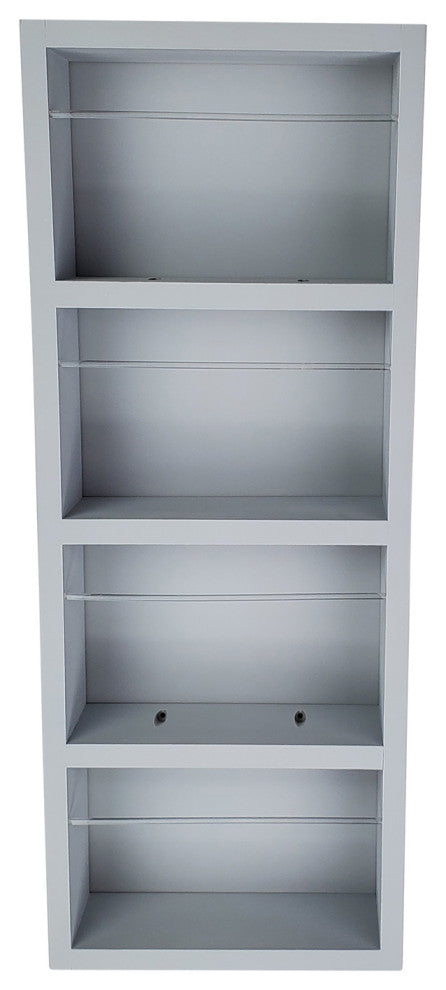 Meadow Primed Gray On the Wall Spice Rack 21"h x 11"w x 4.5"d
