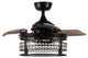 35.83 in Crystal Ceiling Fan with 3 Retractable Blades and Remote