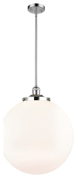 Beacon Pendant, Polished Chrome, Matte White
