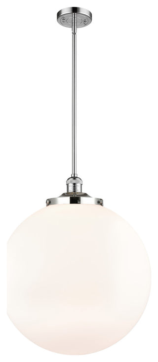 Beacon Pendant, Polished Chrome, Matte White