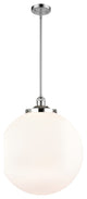 Beacon Pendant, Polished Chrome, Matte White