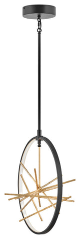 Fredrick Ramond FR46405 Styx 18"W LED Abstract Pendant - Black